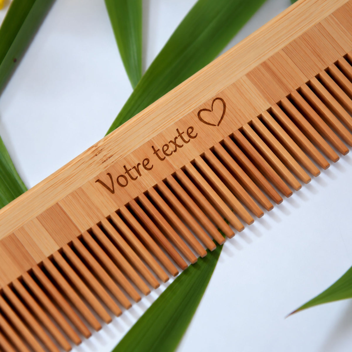 Peigne bambou personnalisable