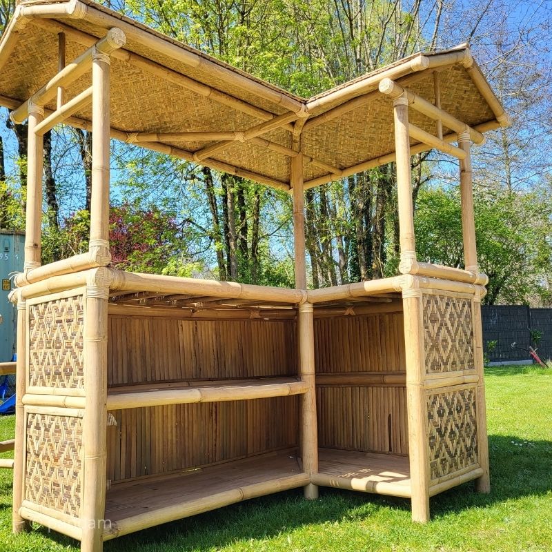 Tiki bar bambou naturel