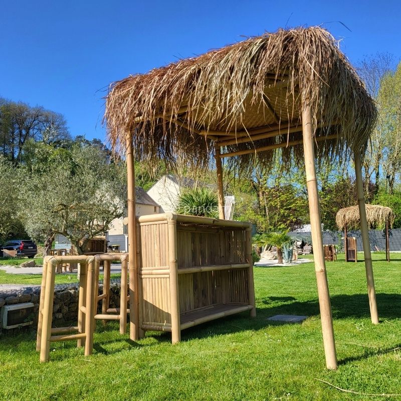 bar paillotte bambou extérieur