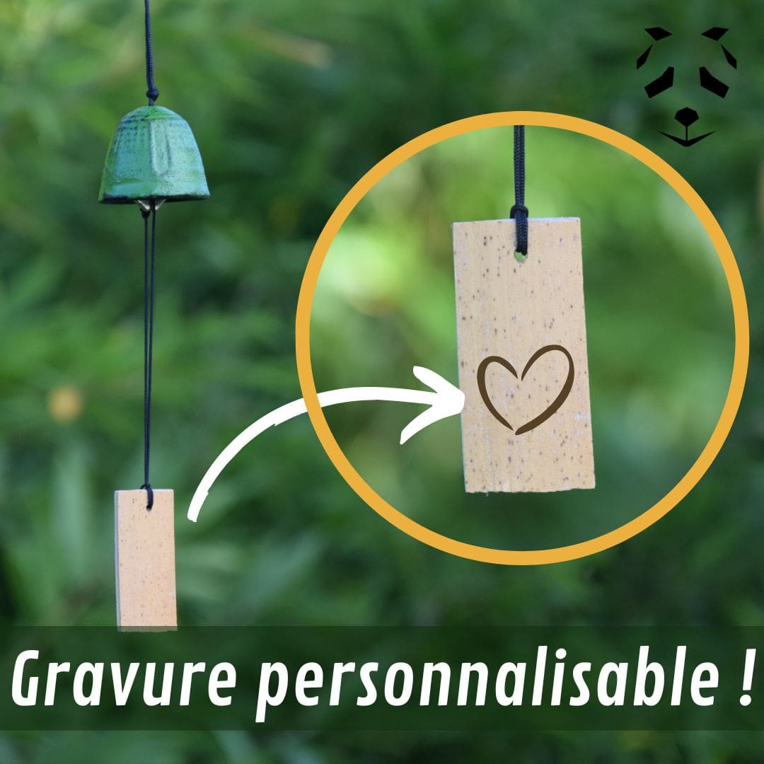 Carillon Japonais et Bambou | Fūrin (à cloche en fonte)