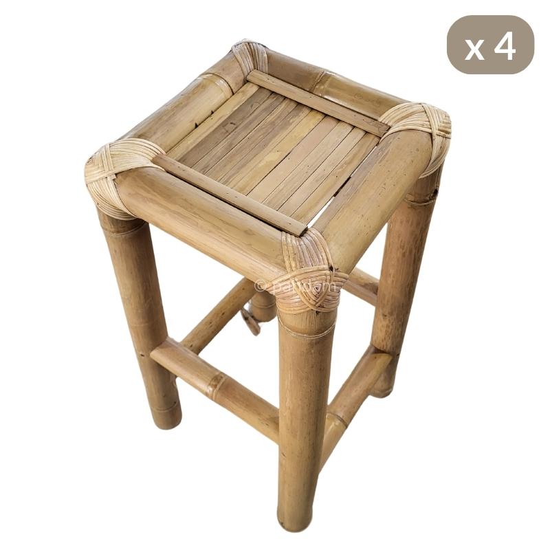 Chaise haute de tiki bar en bambou