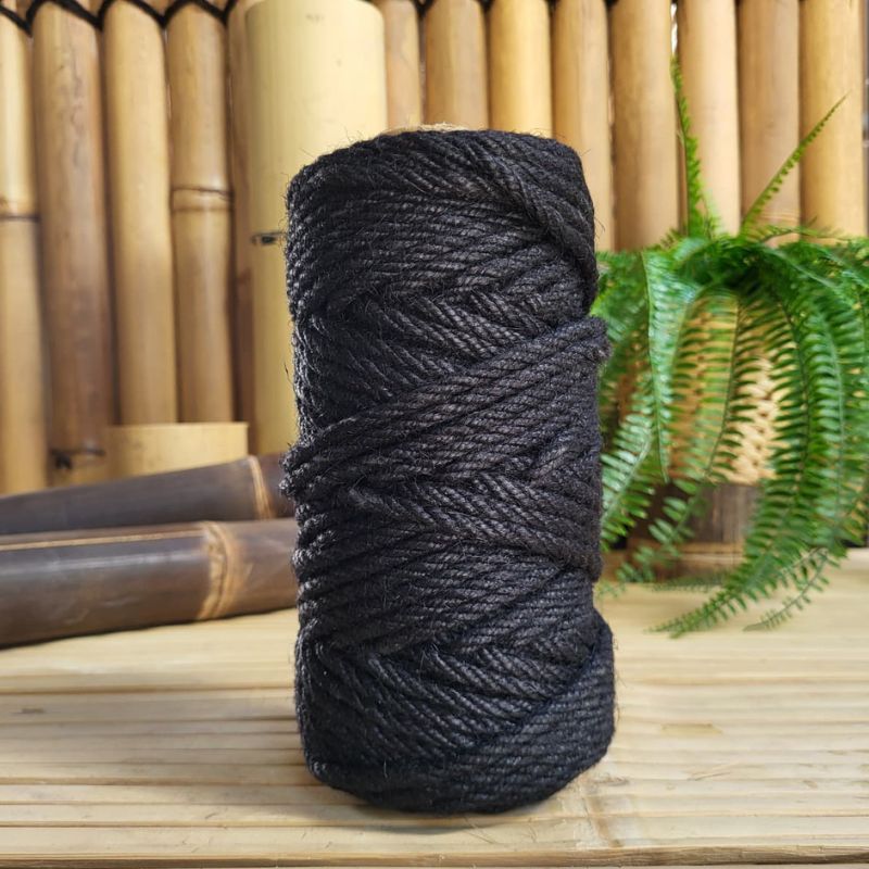 Corde chanvre noire style japonais - Assemblage du bambou