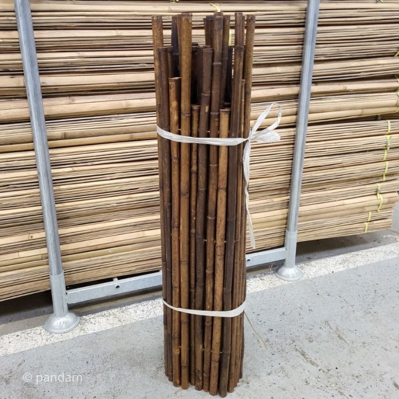 Clôture en bambou marron foncé irrégulière – Brise-vue en bambou naturel