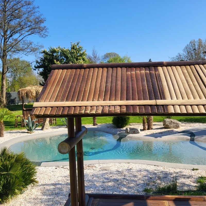 tiki bar bambou bicolore