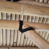 Assemblage du bambou avec une corde noire