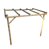 Pergola en bambou adossée