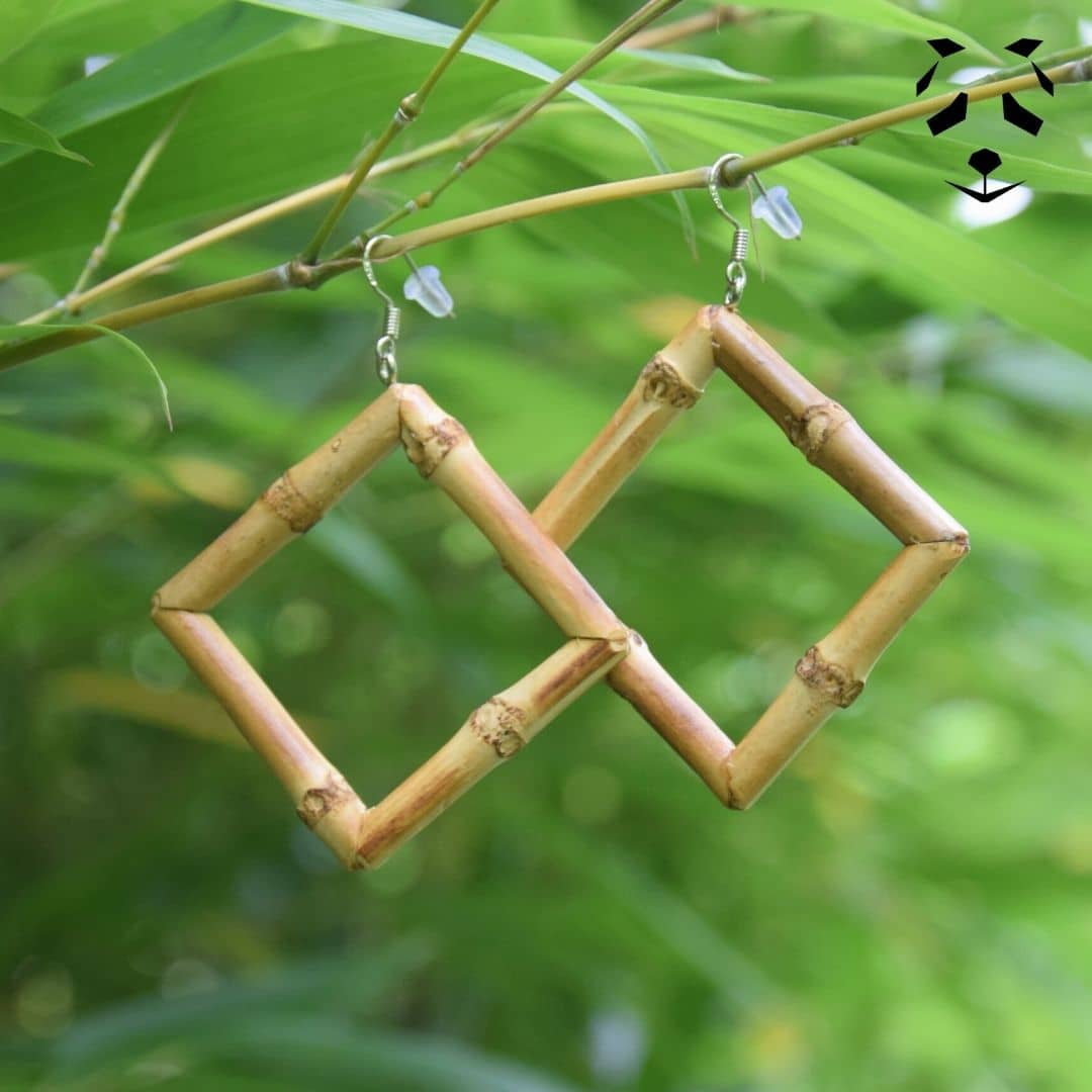 boucles d'oreille en bambou