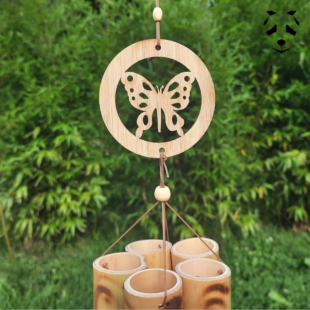 papillon du carillon en bambou